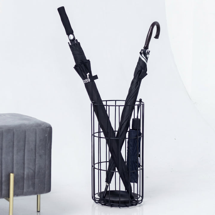 Stainless Steel Umbrella Stand with Open Cage Frame