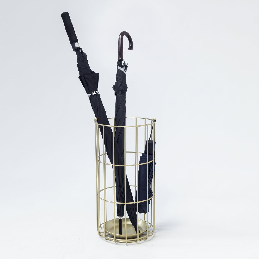 Stainless Steel Umbrella Stand with Open Cage Frame