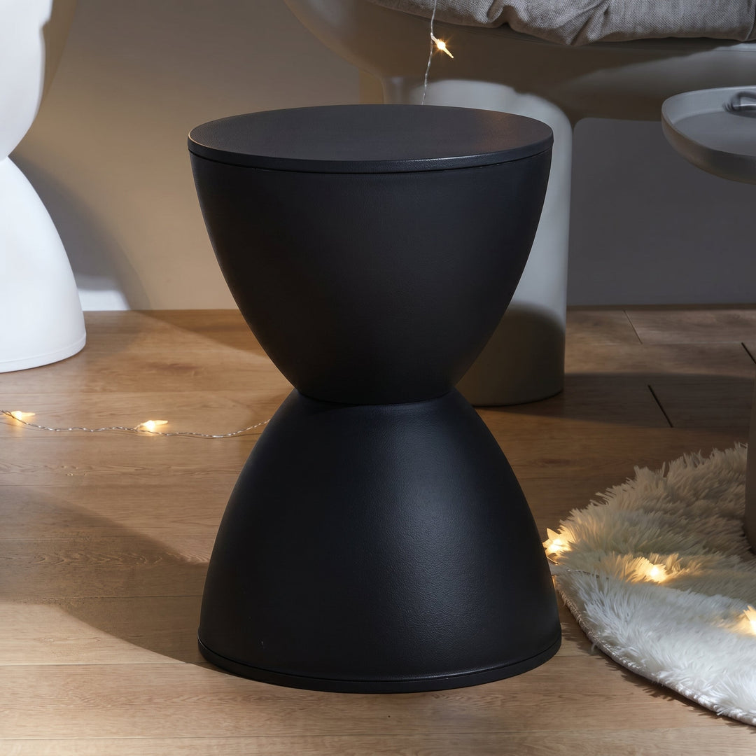 Modern Hourglass-Shaped Side Table Stool