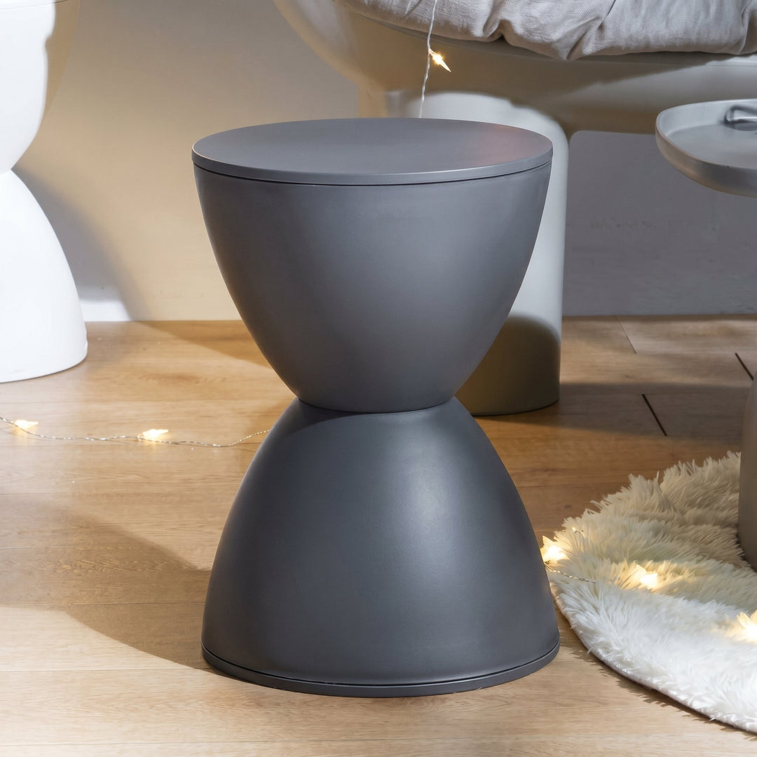 Modern Hourglass-Shaped Side Table Stool