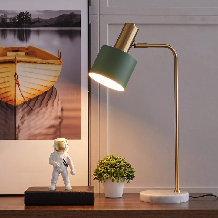 Modern Golden Desk Lamp with Adjustable Shade