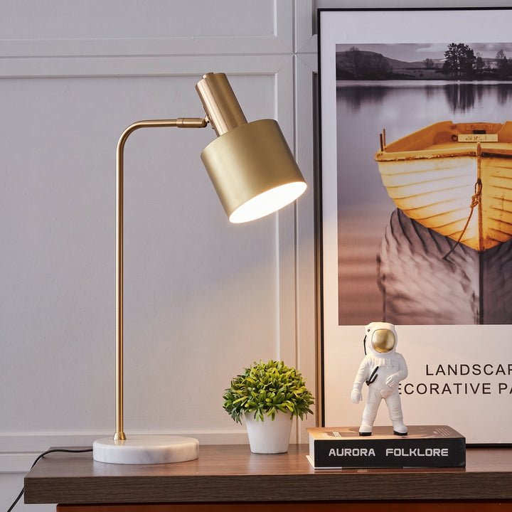 Modern Golden Desk Lamp with Adjustable Shade