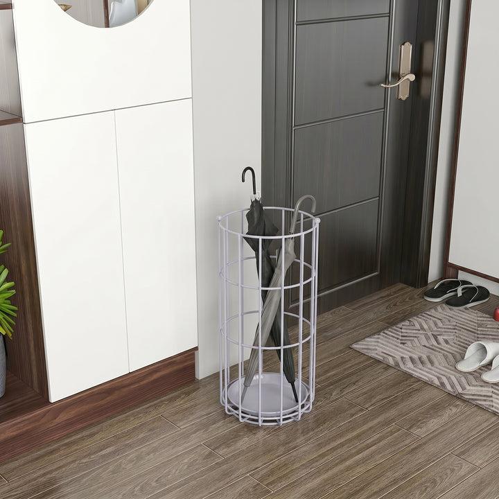 Stainless Steel Umbrella Stand with Open Cage Frame