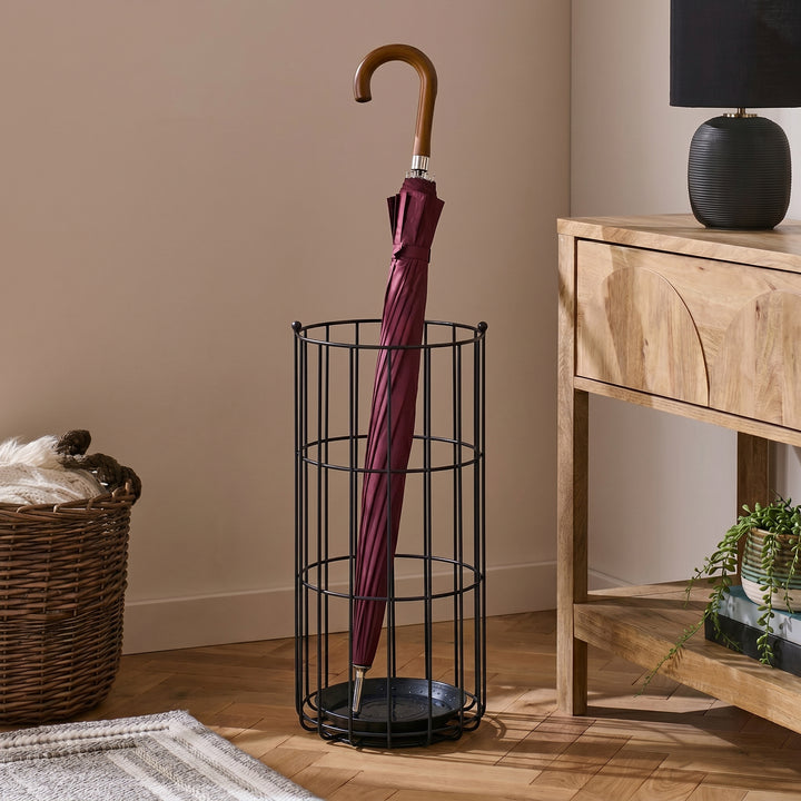 Stainless Steel Umbrella Stand with Open Cage Frame