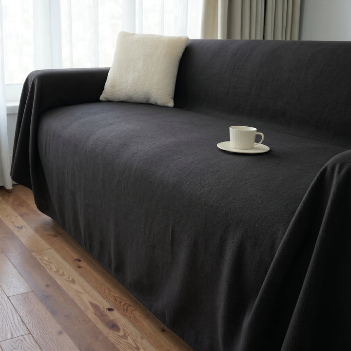 Soft Sofa Throw with Smooth Solid-Colored Surface