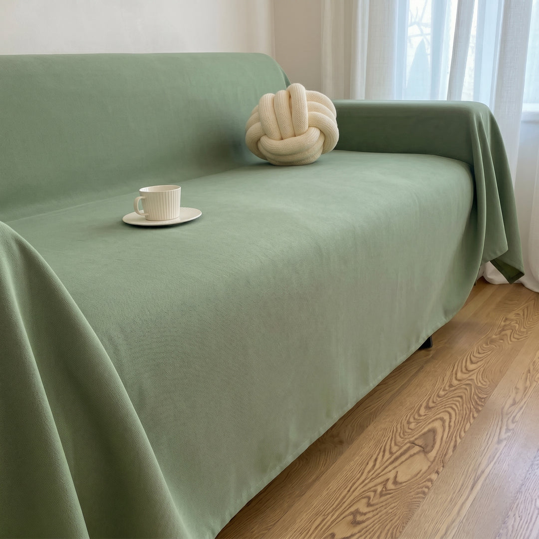 Soft Sofa Throw with Smooth Solid-Colored Surface