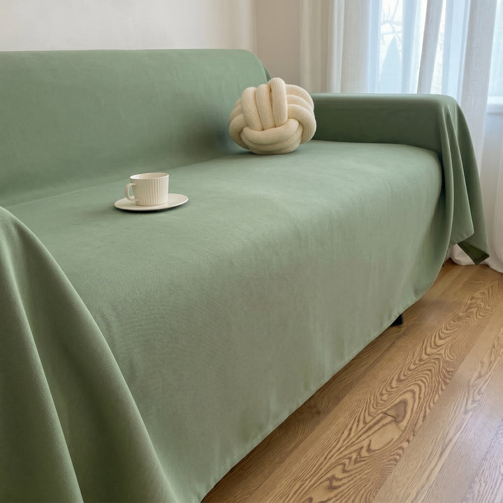 Soft Sofa Throw with Smooth Solid-Colored Surface