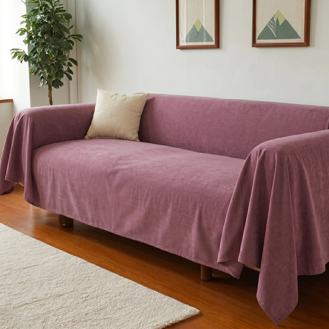 Soft Sofa Throw with Smooth Solid-Colored Surface