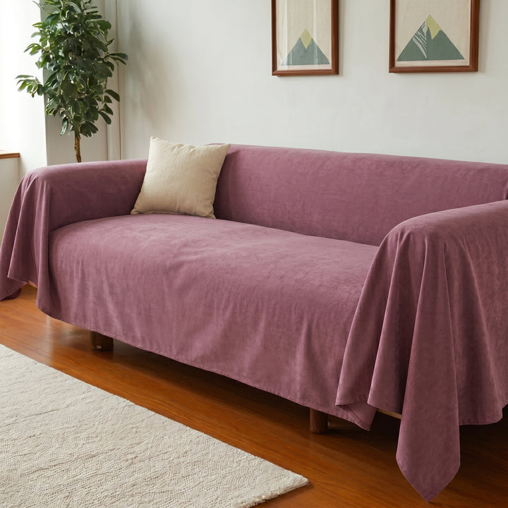 Soft Sofa Throw with Smooth Solid-Colored Surface