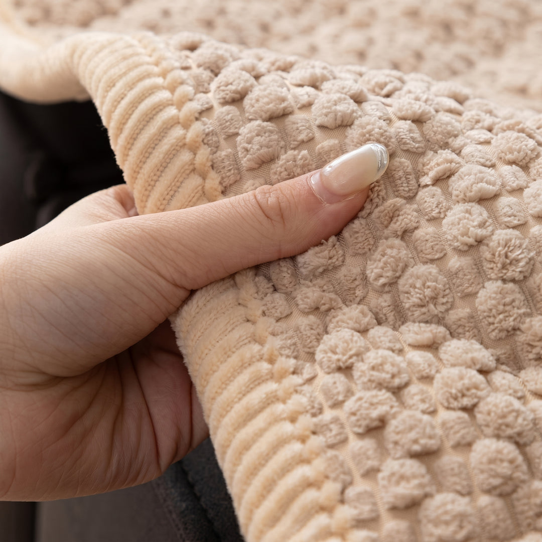 Quilted Sofa Cover with Textured Pattern Design
