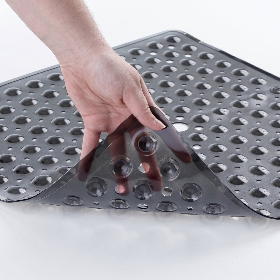 Square Bath Mat with Textured Bubble Surface