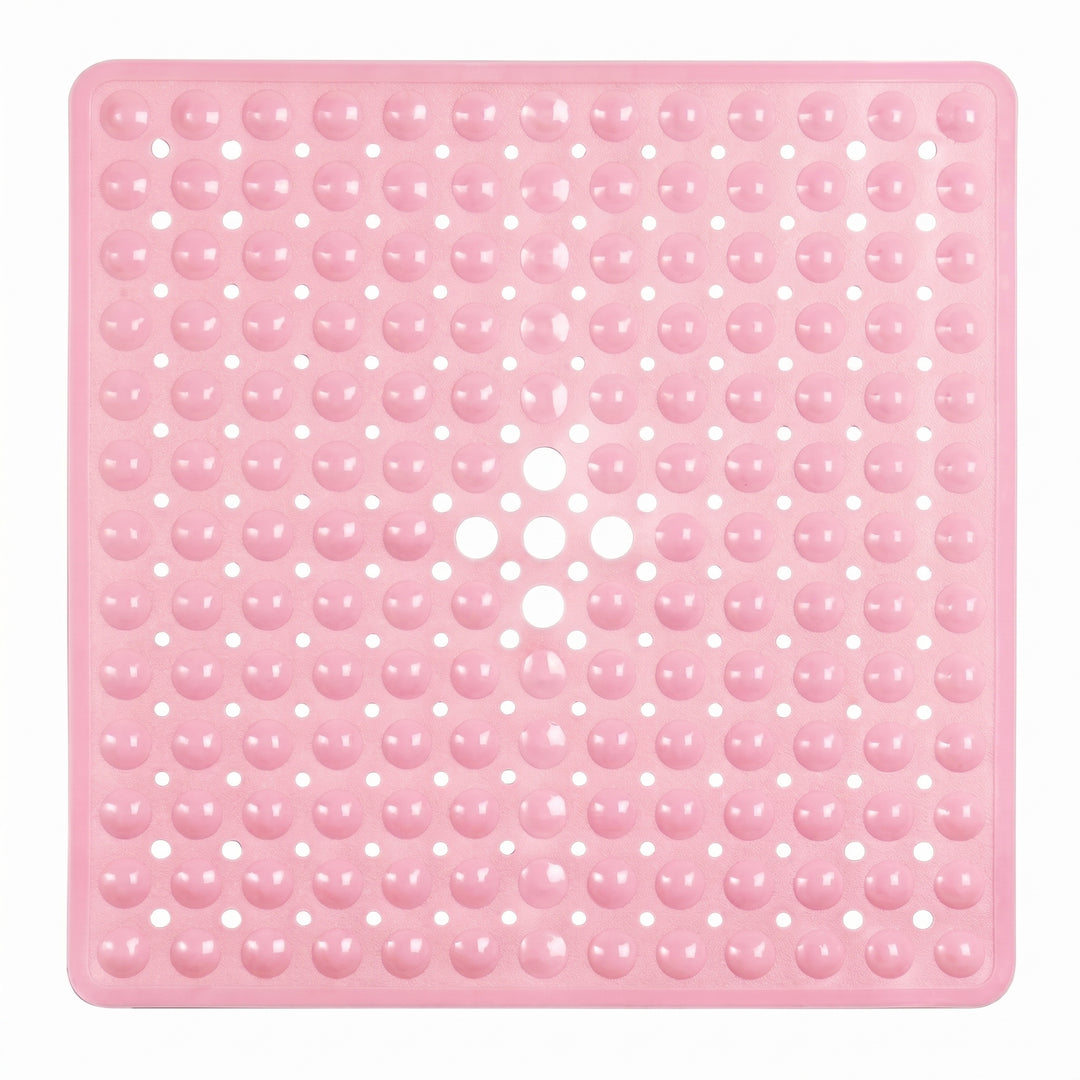 Square Bath Mat with Textured Bubble Surface