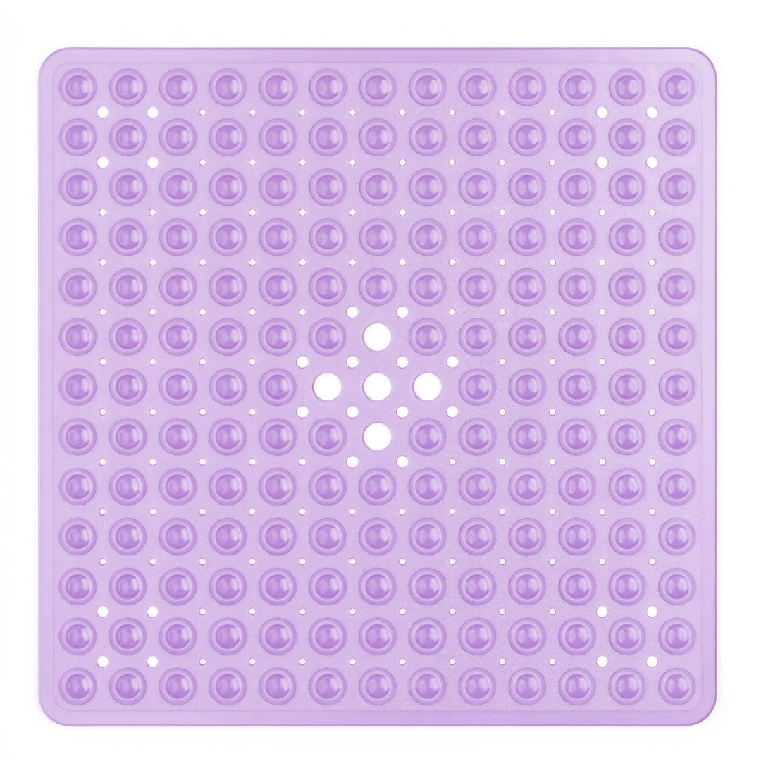 Square Bath Mat with Textured Bubble Surface
