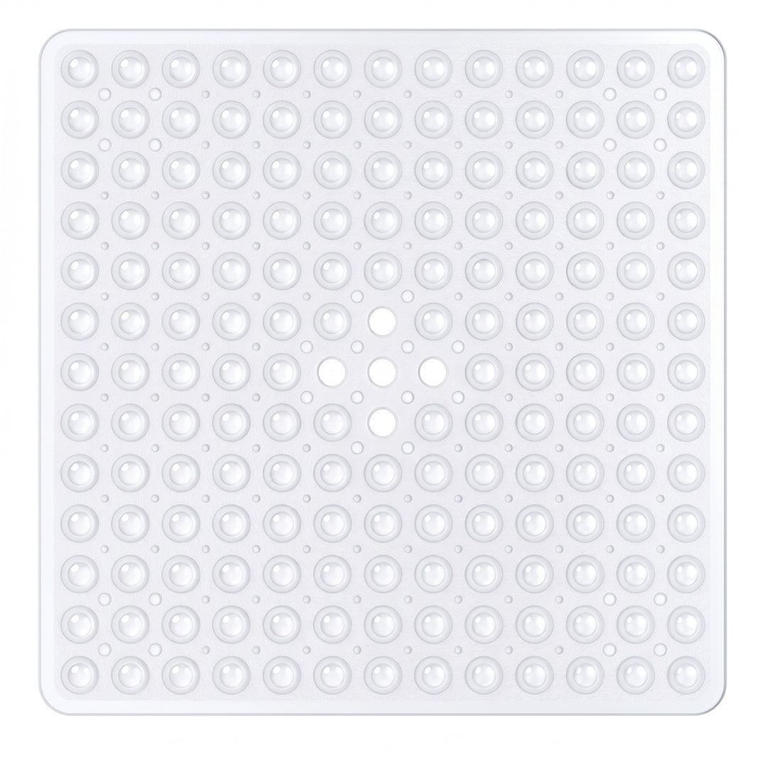 Square Bath Mat with Textured Bubble Surface