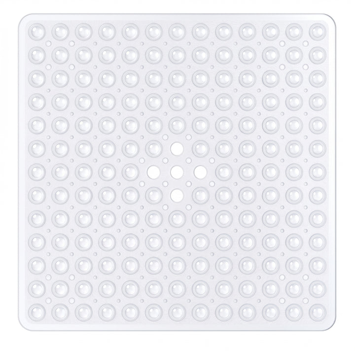 Square Bath Mat with Textured Bubble Surface