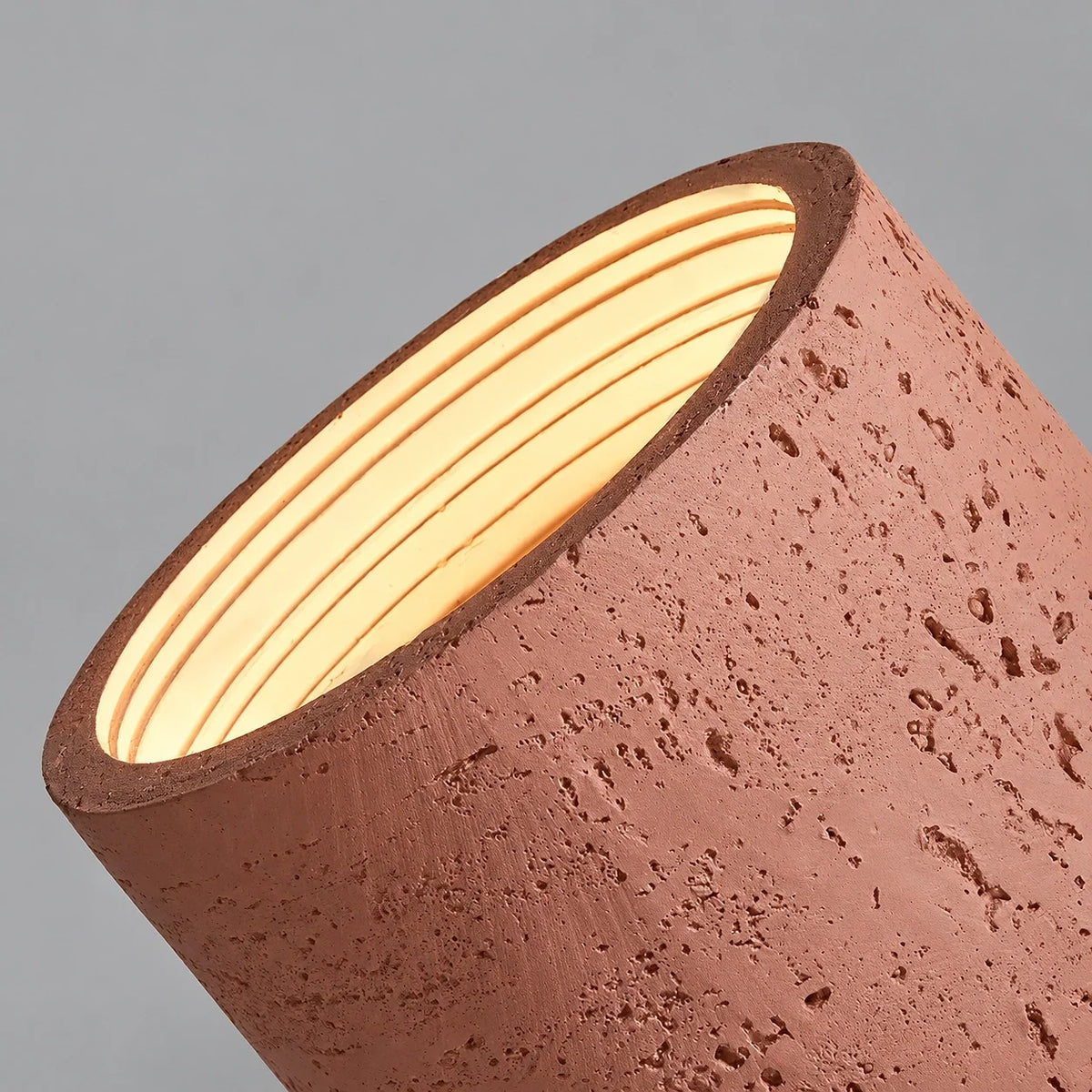Travertine Cylindrical Ceiling Lamp Flush Mount Fitting