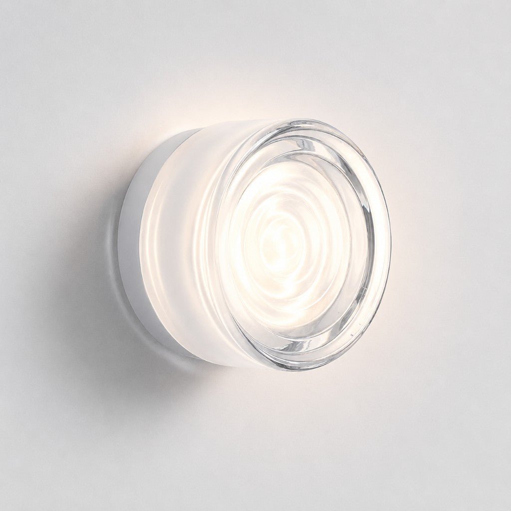 Acrylic Jelly Wall Lamp with Swirled LED Shade Design - Wall Light Fixtures - Clear - Seravelle Home