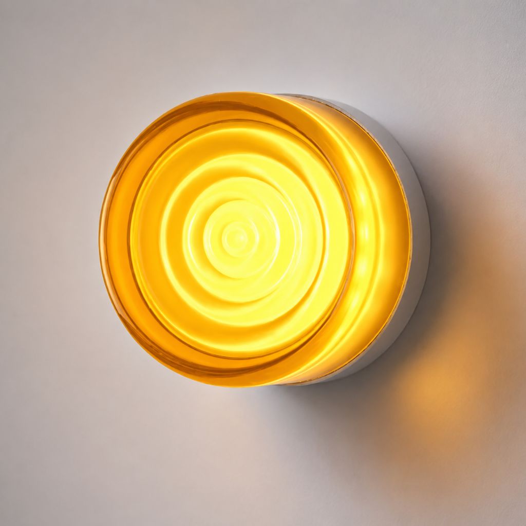 Acrylic Jelly Wall Lamp with Swirled LED Shade Design - Wall Light Fixtures - Amber - Seravelle Home