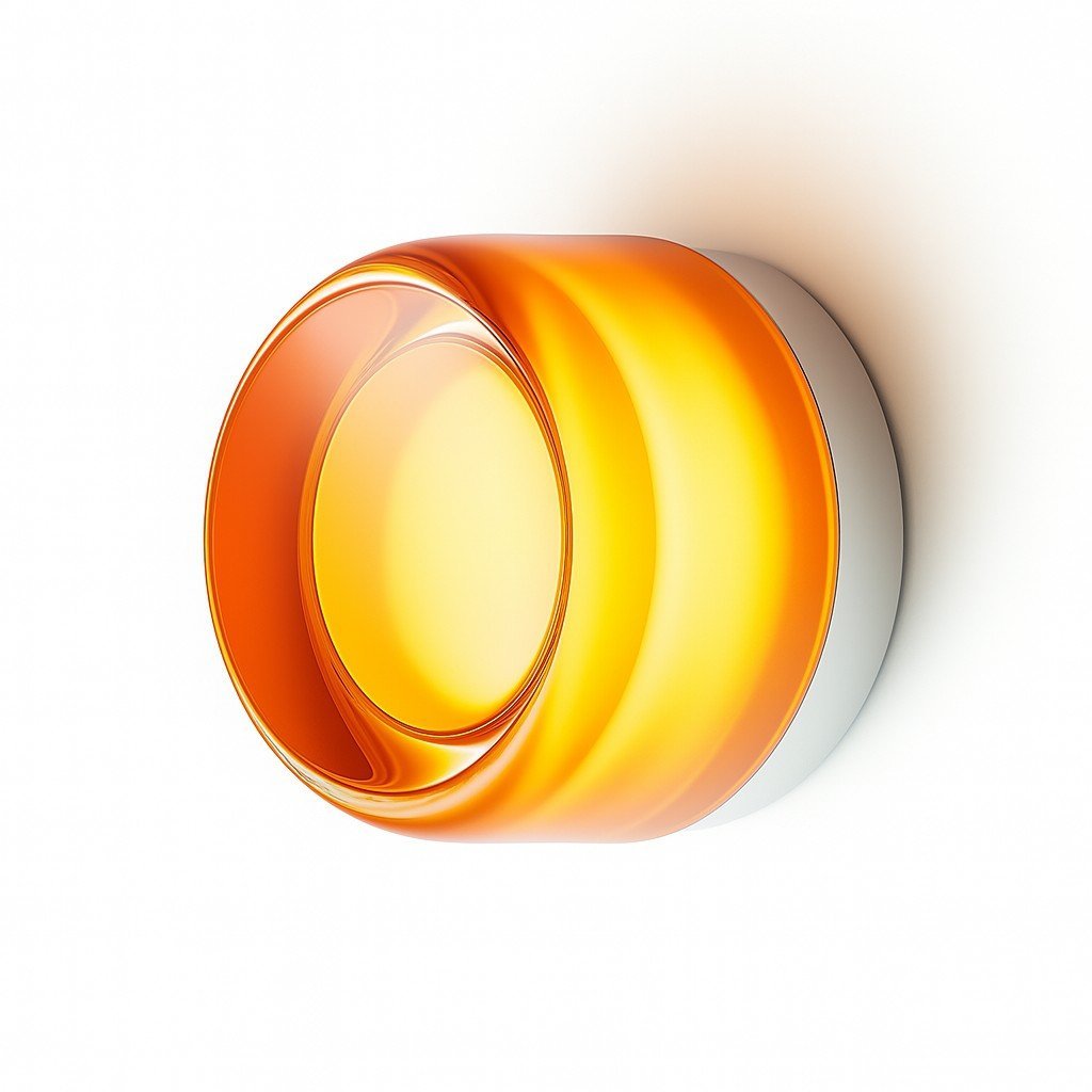 Acrylic Jelly Wall Lamp with Swirled LED Shade Design - Wall Light Fixtures - Amber - Seravelle Home