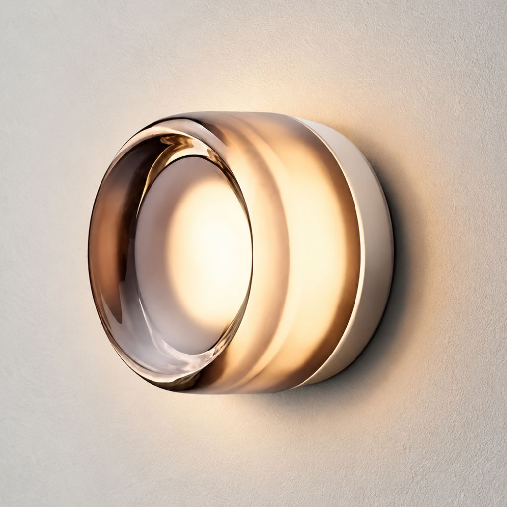 Acrylic Jelly Wall Lamp with Swirled LED Shade Design - Wall Light Fixtures - Grey - Seravelle Home