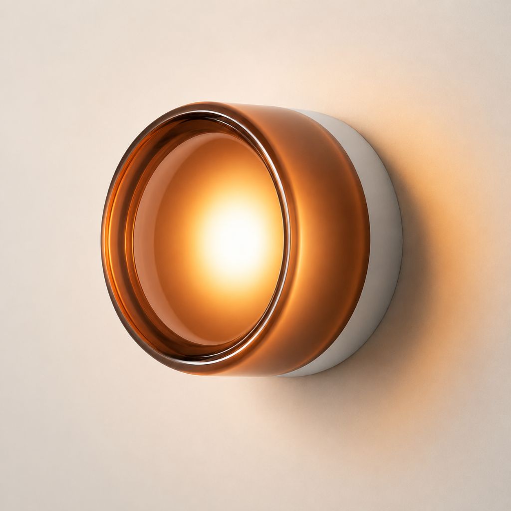 Acrylic Jelly Wall Lamp with Swirled LED Shade Design - Wall Light Fixtures - Brown - Seravelle Home