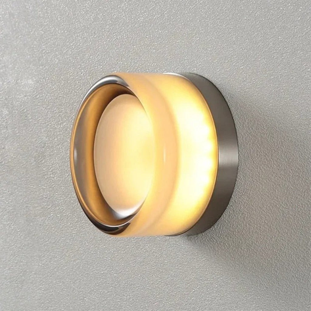 Acrylic Jelly Wall Lamp with Swirled LED Shade Design - Wall Light Fixtures - Grey - Seravelle Home