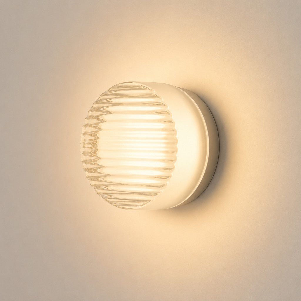 Acrylic Jelly Wall Lamp with Swirled LED Shade Design - Wall Light Fixtures - Clear - Seravelle Home