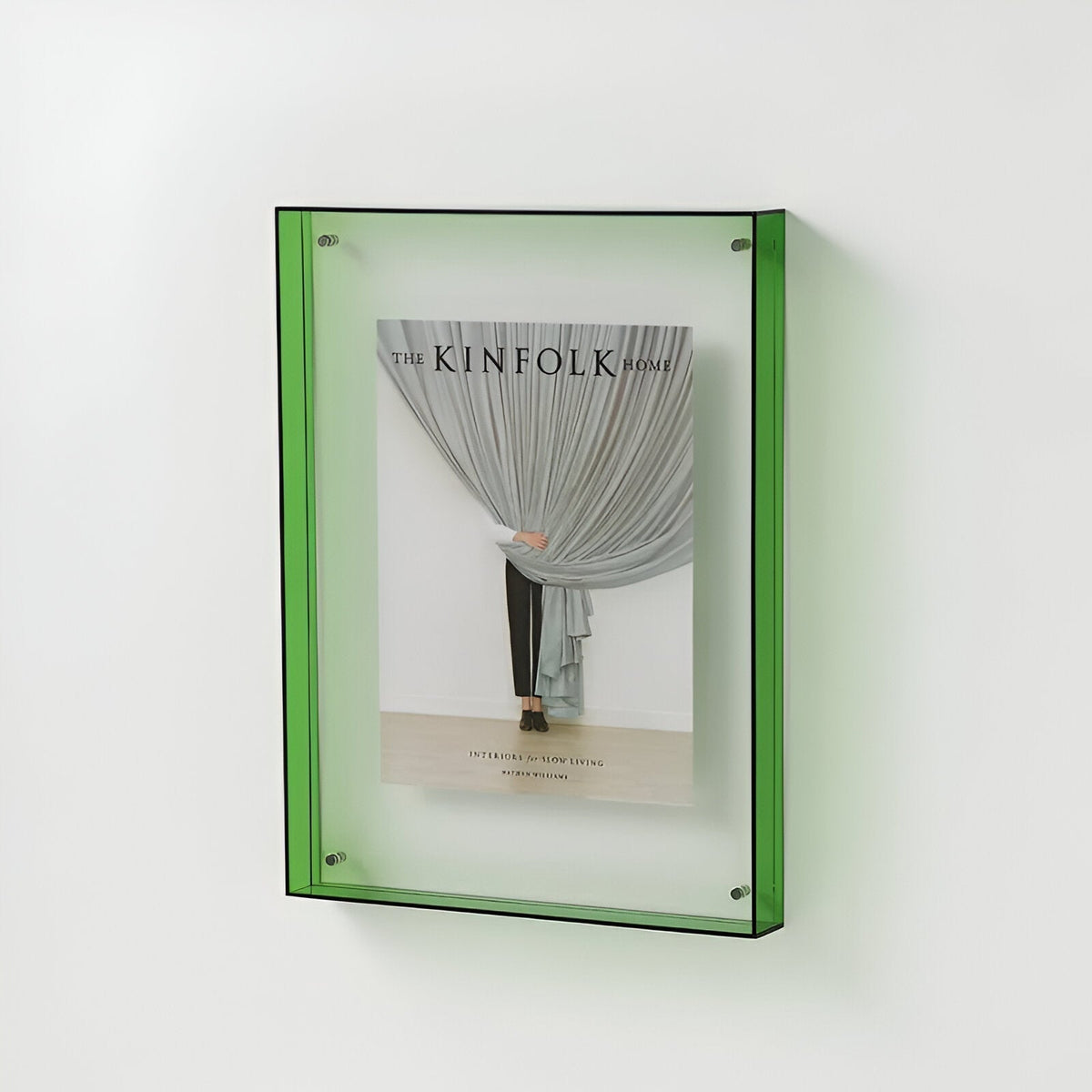 Acrylic Photo Frame with Clear Minimalist Design - Picture Frames - Green - Seravelle Home