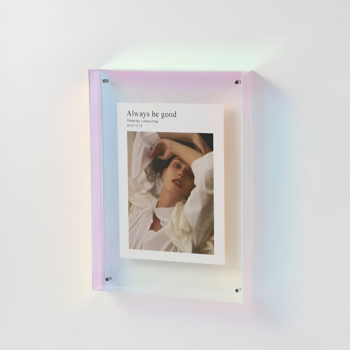 Acrylic Photo Frame with Clear Minimalist Design - Picture Frames - Purple - Seravelle Home