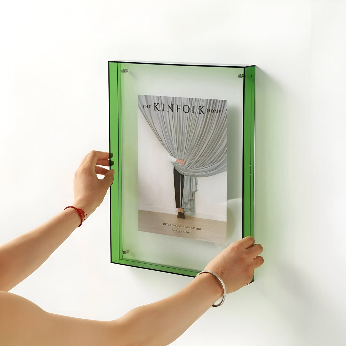 Acrylic Photo Frame with Clear Minimalist Design - Picture Frames - Green - Seravelle Home