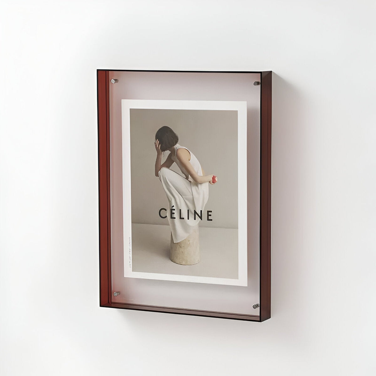 Acrylic Photo Frame with Clear Minimalist Design - Picture Frames - Brown - Seravelle Home