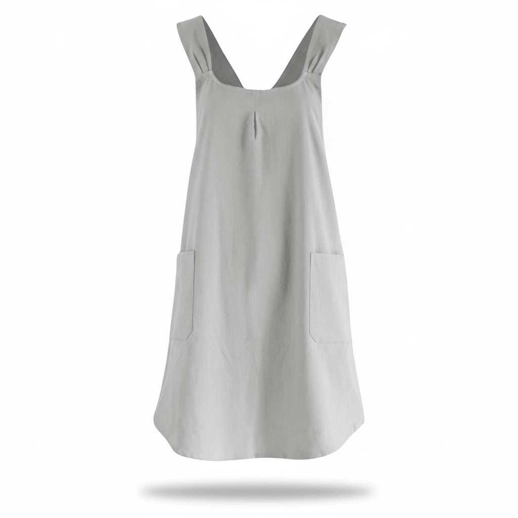 Apron Dress with Cross Back for Kitchen and Garden - Aprons - Grey - Seravelle Home