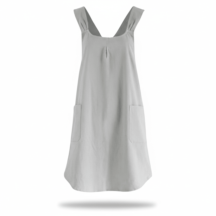 Apron Dress with Cross Back for Kitchen and Garden - Aprons - Grey - Seravelle Home