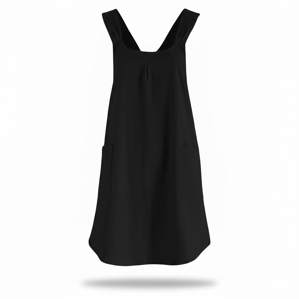 Apron Dress with Cross Back for Kitchen and Garden - Aprons - Black - Seravelle Home