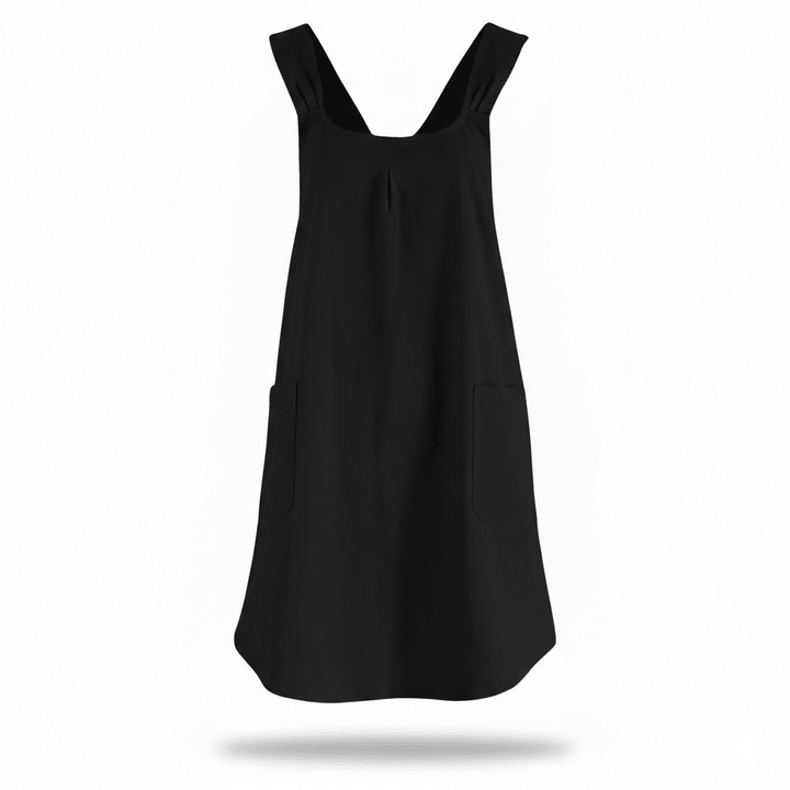 Apron Dress with Cross Back for Kitchen and Garden - Aprons - Black - Seravelle Home