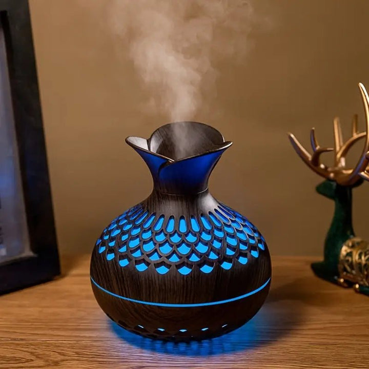 Aroma Diffuser with LED Humidifier - LED Decorative Lights - Black - Seravelle Home