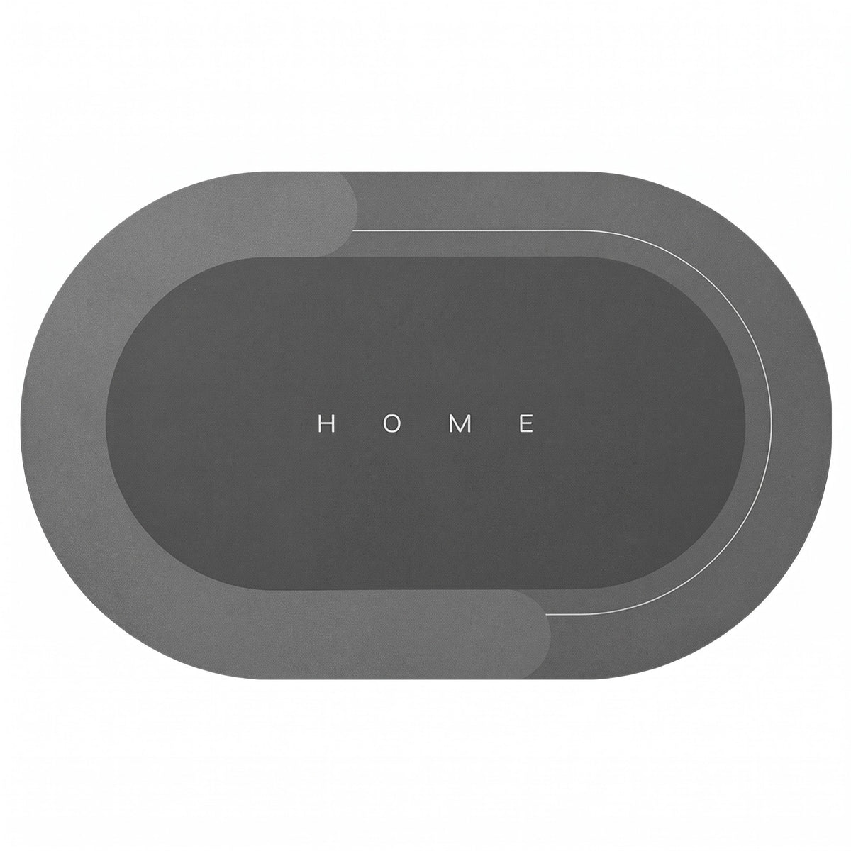 Oval Quick-Dry Bath Mat for Bathroom and Kitchen Entryways
