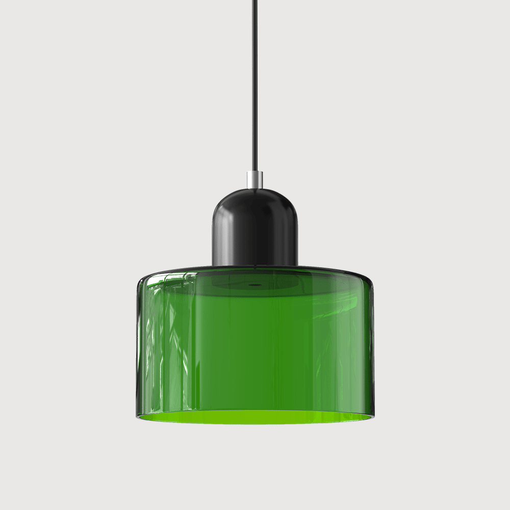 Bauhaus Coloured Glass Pendant Light Modern Design - Pendant Light - Green - Seravelle Home