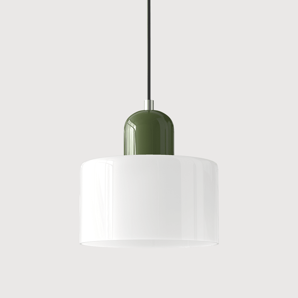 Bauhaus Coloured Glass Pendant Light Modern Design - Pendant Light - White - Seravelle Home