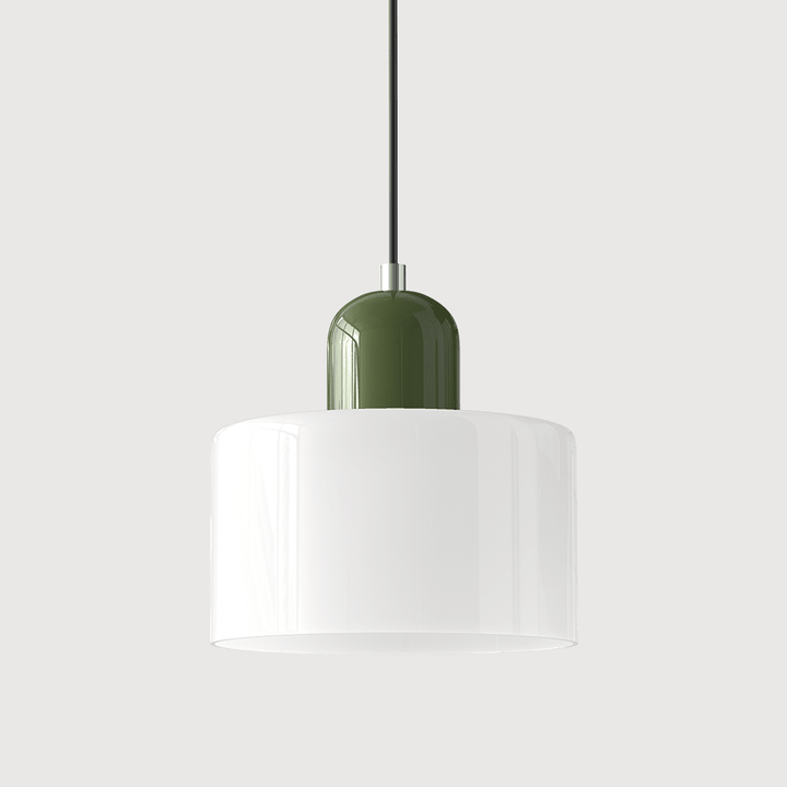 Bauhaus Coloured Glass Pendant Light Modern Design - Pendant Light - White - Seravelle Home