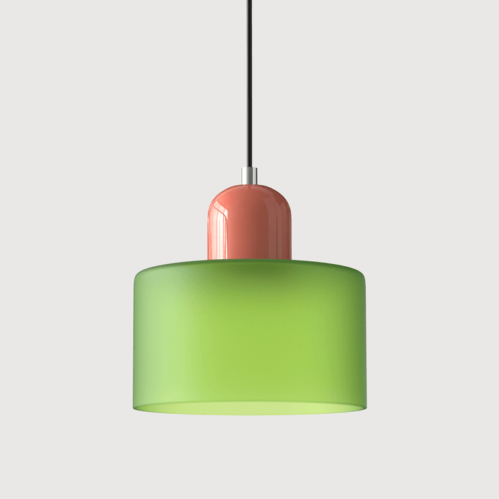 Bauhaus Coloured Glass Pendant Light Modern Design - Pendant Light - Matt Green - Seravelle Home
