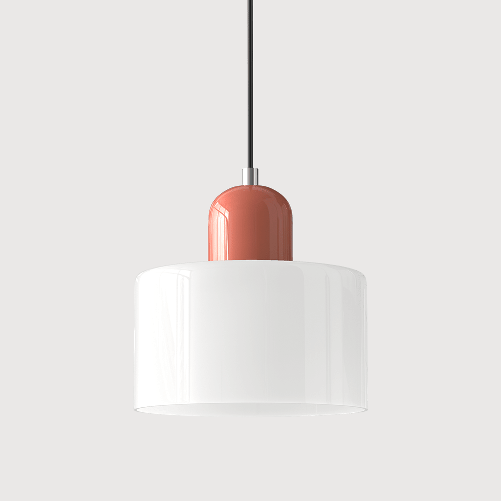 Bauhaus Coloured Glass Pendant Light Modern Design - Pendant Light - White - Seravelle Home