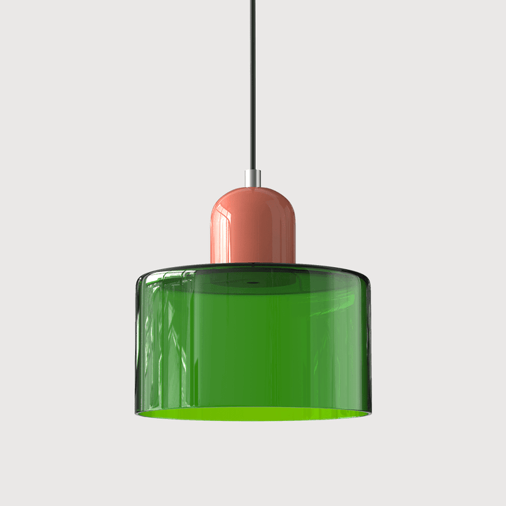 Bauhaus Coloured Glass Pendant Light Modern Design - Pendant Light - Green - Seravelle Home