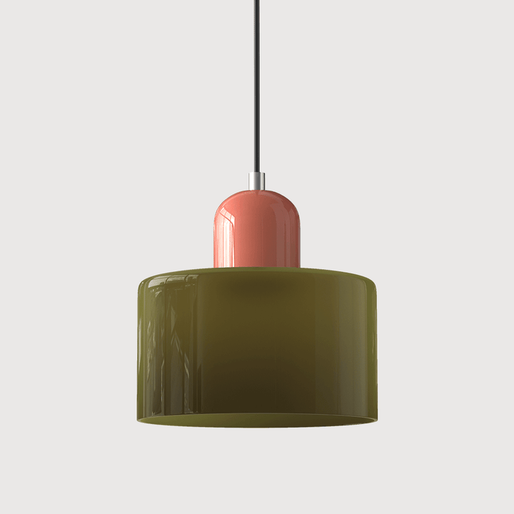 Bauhaus Coloured Glass Pendant Light Modern Design - Pendant Light - Light Green - Seravelle Home