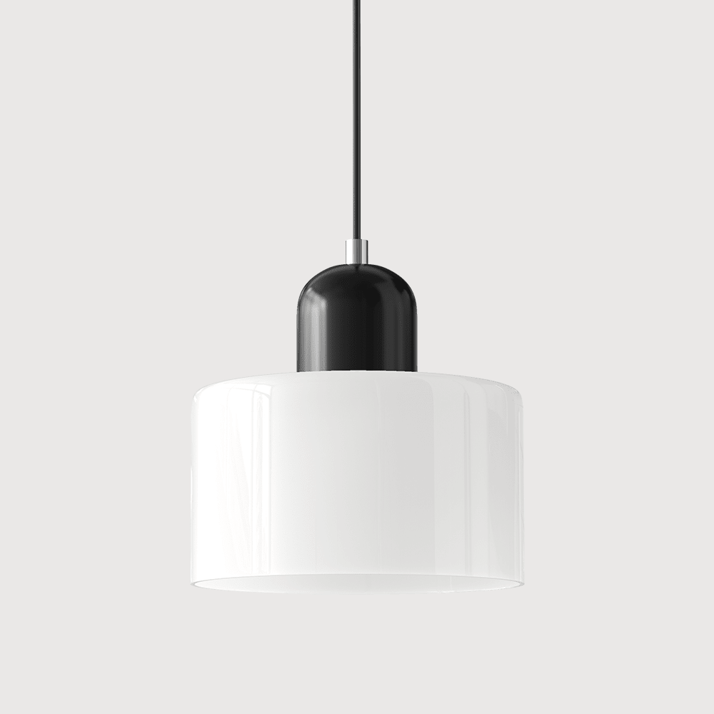 Bauhaus Coloured Glass Pendant Light Modern Design - Pendant Light - White - Seravelle Home