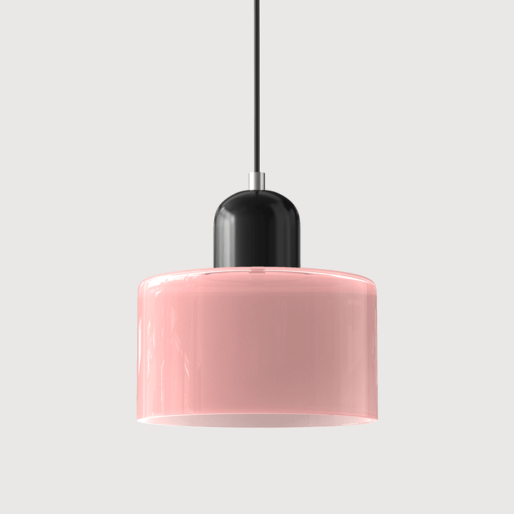 Bauhaus Coloured Glass Pendant Light Modern Design - Pendant Light - Pink - Seravelle Home