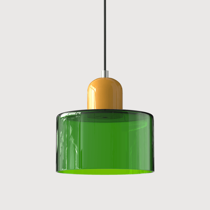 Bauhaus Coloured Glass Pendant Light Modern Design - Pendant Light - Green - Seravelle Home