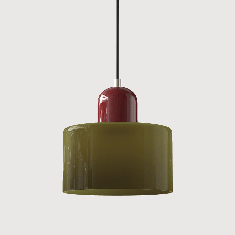 Bauhaus Coloured Glass Pendant Light Modern Design - Pendant Light - Light Green - Seravelle Home