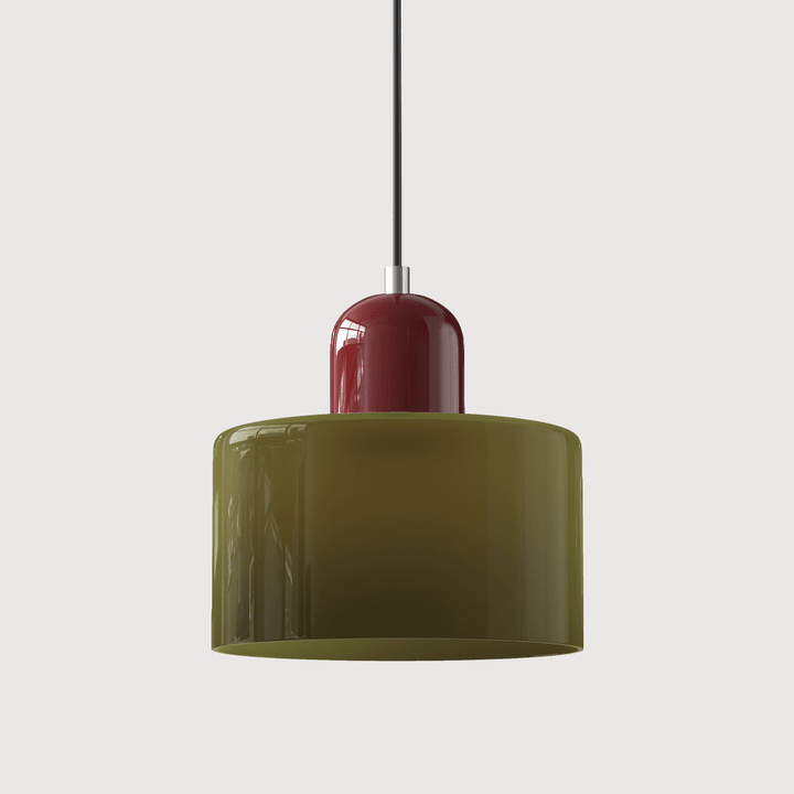 Bauhaus Coloured Glass Pendant Light Modern Design - Pendant Light - Light Green - Seravelle Home