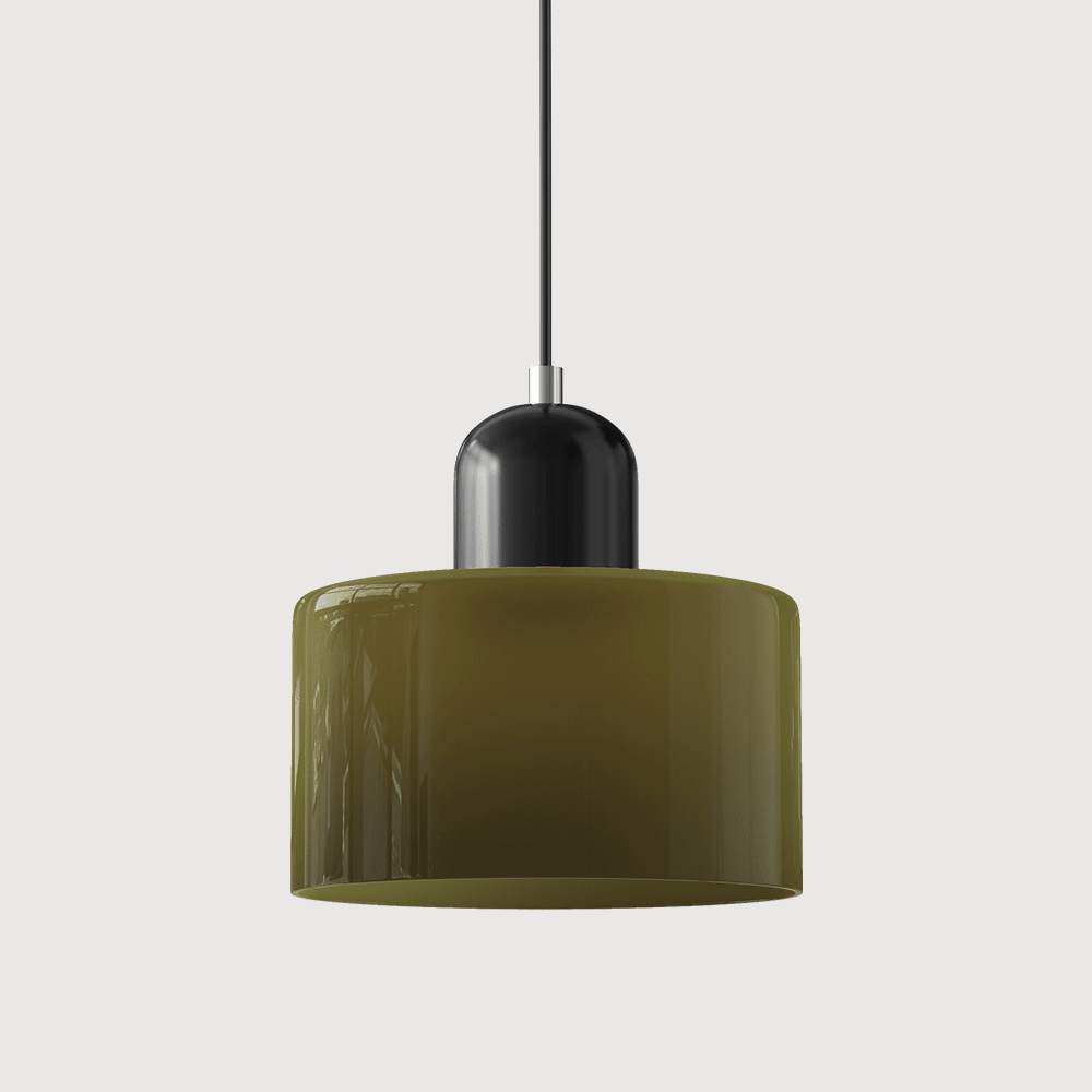 Bauhaus Coloured Glass Pendant Light Modern Design - Pendant Light - Light Green - Seravelle Home
